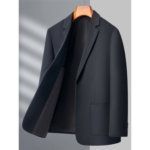 Lilan men's casual suit 2025 autumn and winter new wool single suit middle-aged men's suit woolen jacket navy blue M 170/88