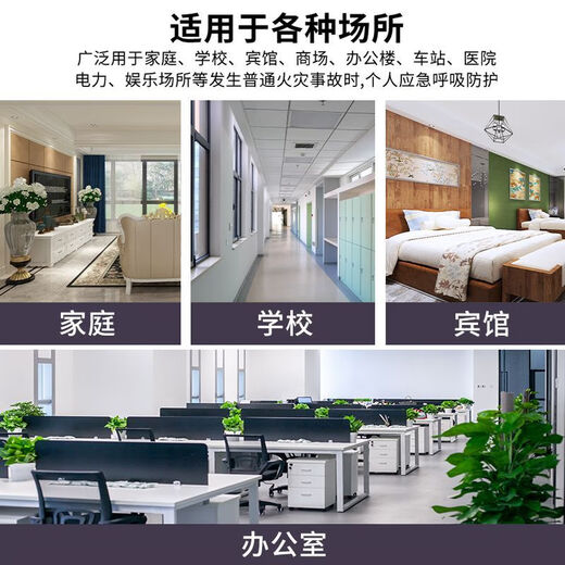 Mo Peng filter fire self-rescue respirator mask fire escape mask 3C certified anti-virus household fire package 1 fire mask X2 + fire blanket + water-based fire extinguisher