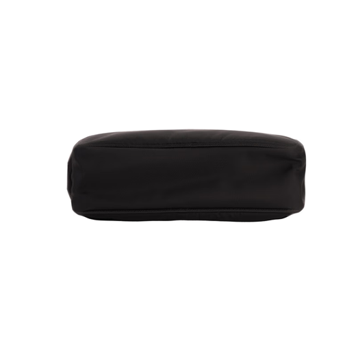 PRADA Saffiano Re-Nylon External Zipper Pocket Regenerated Nylon Leather Shoulder Bag Men's Black Gift Set (Basic Pack + Original Box + Original Tote Bag)