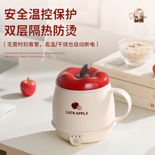Le Stew Health Kettle Hot Milk Cup Hot Milk Artifact Health Cup Electric Boiling Cup Electric Heating Cup Portable Kettle Office Small One-person Boiling Cup Electric Stewing Cup 0.5L Hot Milk Cup-Ceramic Glaze Available in Dormitories