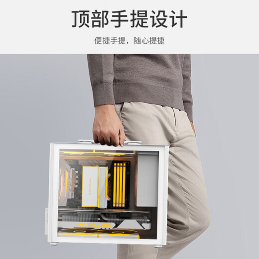 AMD Ryzen R5 5600/9600X/R7 5700X host complete machine/7650GRE/RTX5060 mini host itx host mini portable DIY computer assembly machine desktop configuration three丨R5 5600+RTX3050