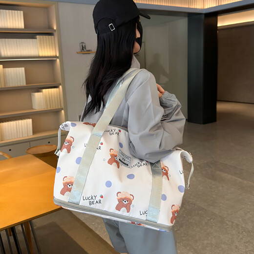 Hahainiao large-capacity women's portable travel bag fitness short-distance business trip luggage bag travel can be set with a trolley maternity storage bag