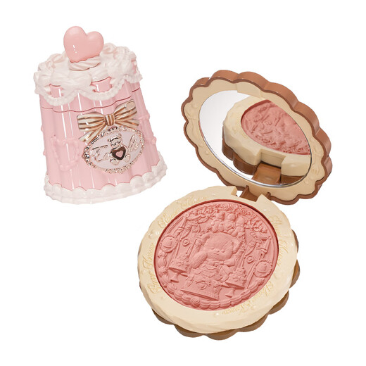 Flower Knowledge New Year's Gift Sweet Bear Lip Jelly JE05 + Blush 02 Garden Picnic Gift for Girlfriend Mousse
