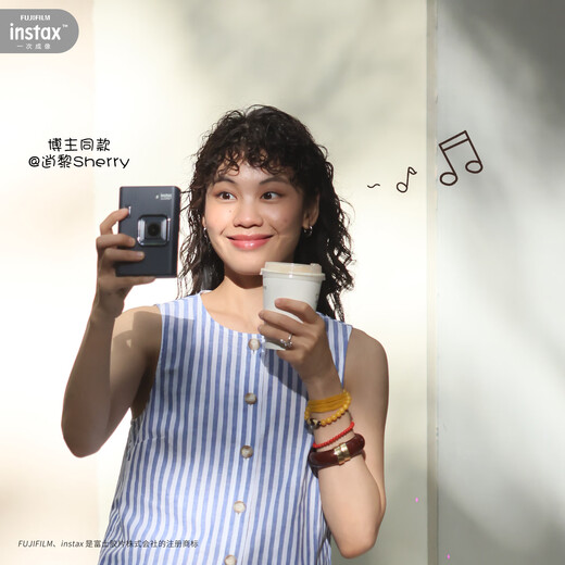 INSTAX Fuji Digital Analog Single Imaging Camera Liplay+ Midnight Blue