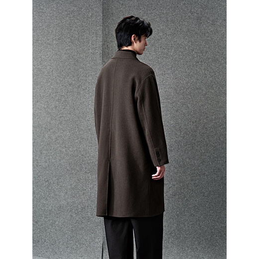 GXGGXG Men's Wear Shopping Mall Brown Commuting Long Coat Jacket Brown 175/L