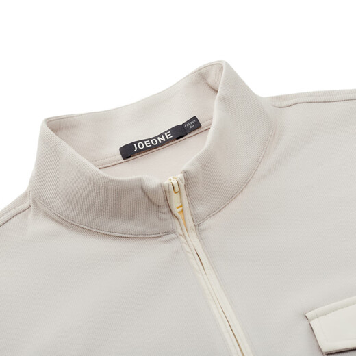 JOEONE Shopping mall same T-shirt men's autumn and winter fashionable and comfortable long-sleeved inner top Slim version + light rice + ST3E50412 M 170/92A (48)