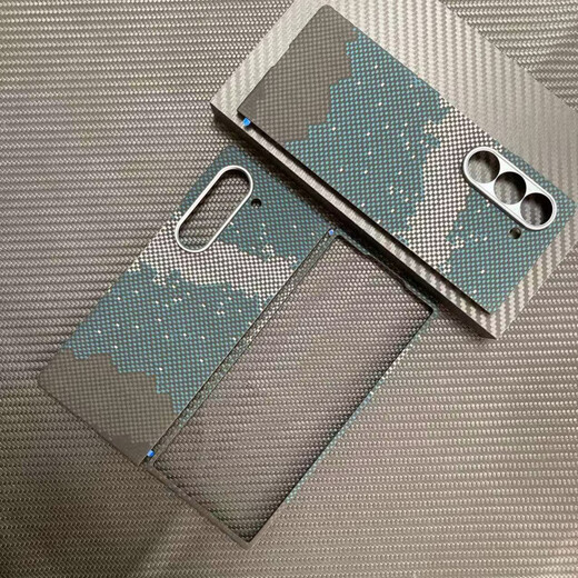 Samsung (SAMSUNG) original quality Galaxy z fold6 Kevlar mobile phone case aramid fiber magnetic z fold5 three coarse grain 1500D single back cover + crater Samsung ZFold6