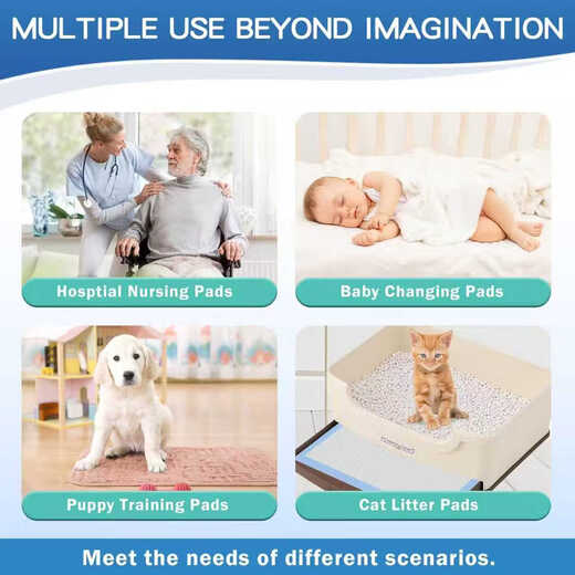 NORTHSHORE Adult Medical Nursing Pads for the Elderly Disposable Diaper Pads Baby Maternity Pads Large Size 12 Pieces 80x90cm