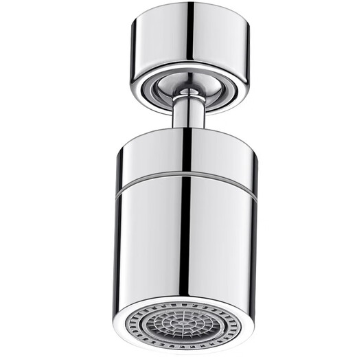 Submarine same style kitchen faucet extender anti-splash universal adapter universal rotatable bubbler outlet full copper connector double-speed water outlet inner wire 22mm silver one pack