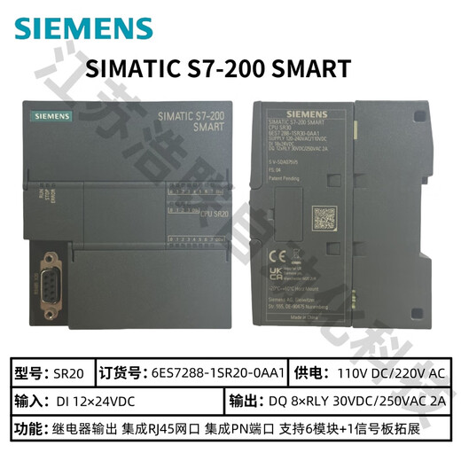 Brand new original Siemens PLC 200SMART ST20/SR30/ST40/SR60/SR20/ST30 SR20 relay output 6ES7288-1SR20-