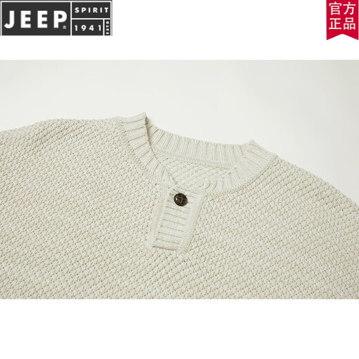 JEEP SPIRIT autumn and winter men's long-sleeved lazy Henry collar sweater sweater warm thickened youth retro cotton sweater top sweater Mituo S 165