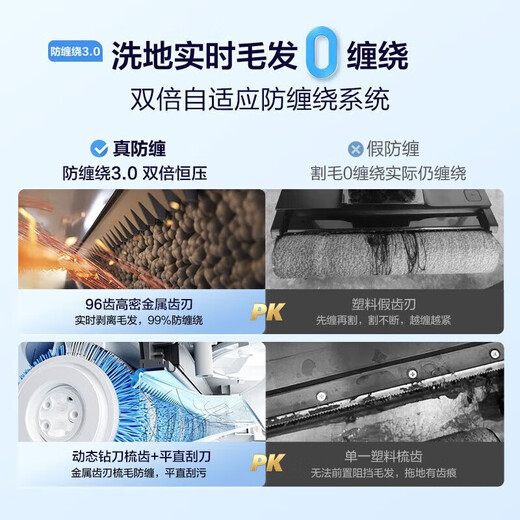 Haier household floor scrubber can be washed in hot water 25000PA high suction home appliance intelligent floor scrubber integrated washing and mopping automatic cleaning electric mop wireless vacuum cleaner integrated suction and mopping A3Plus 25,000 suction power 95 washing and drying upgrade