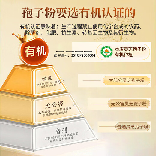 Kangxiang Blue Hat Selenium-Rich Organic Certified Broken Ganoderma Spore Powder Linzhi Paozi Powder Tonic Anhui Jinzhai 500g Approved Total Triterpenes 18.6%