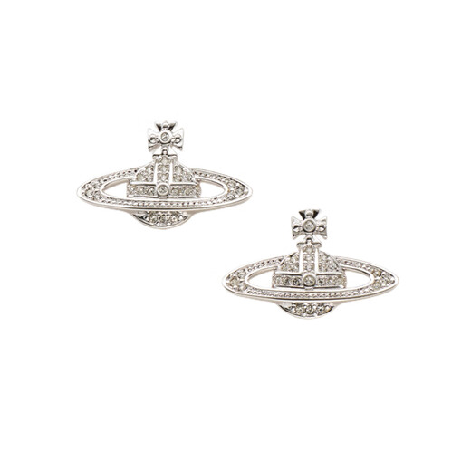 SNQP official quality Vivienn Queen Mother Saturn earrings Vivien embossed brooch pearl wedding anniversary silver earrings Hong Kong direct mail 24 hours delivery