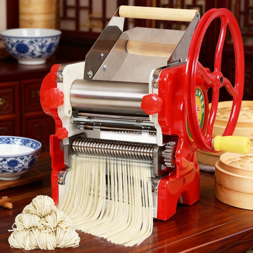 Old-fashioned noodle machine, household noodle machine, hand-operated fully automatic noodle machine, manual dumpling wrapper, wonton wrapper machine, commercial special price 150-1 with an ordinary noodle knife