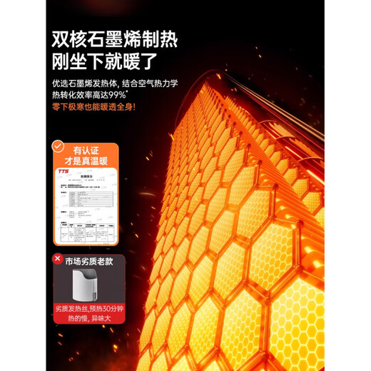 YRYE Midea (Mide) Same Style 2025 Hewu Foot Warmer Office Under Desk Heater Winter Foot Warming Artifact Dormitory Heated Foot Mat Warmer Feet Flagship Latte Coffee Instantly Hot Warm Wind Blows All Over the Body Silently to Dispel the Cold