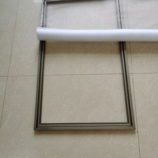 Encrypted and thickened good material white window screen net breathable anti-mosquito aluminum alloy plastic steel nylon window screen net self-installation home 1 meter long encrypted version - only window screen 0.6 meters wide