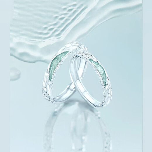 MZMZ platinum couple ring pt950 platinum ring ring knot engagement and love Valentine's Day birthday gift for girlfriend when/next day delivery - light luxury glacier love couple live mouth ring