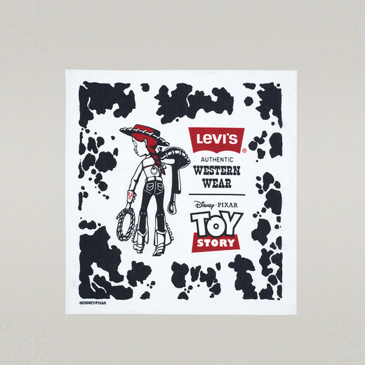 Levi's x Toy Story joint series men's small square scarf set 004IO white yellow red OS