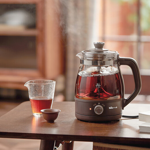 Bear tea kettle, tea kettle, health kettle, spray tea kettle, steam glass kettle, tea steamer, brewing tea, scented tea, black tea kettle, thermal insulation integrated thermostatic kettle, cost-effective 1L