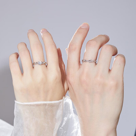 MZMZ platinum couple ring pt950 platinum knot engagement ring diamond ring Valentine's Day birthday gift for girlfriend light luxury model-Lian Lizhi couple ring