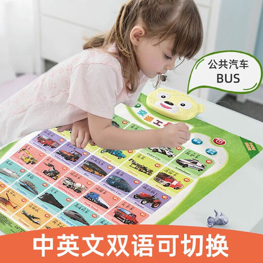 Qiyoubao three-dimensional wall chart with animal sounds and sound, early education pronunciation wall sticker card, baby and toddler voice toy new model, six numbers on the front + formula on the back