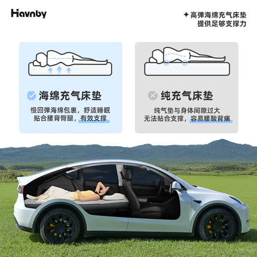 Havnby Anwen White is suitable for Tesla's new Model Y car trunk self-driving camping sponge sleeping mattress