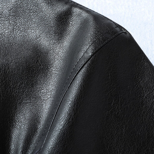 Dibinze plus size men's casual hooded leather jacket autumn fat man loose fashionable leather jacket black 5XL