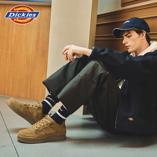 Dickies Tian Jiarui's same style, Zeng Keni's same style, men's sneakers, low-top casual shoes, work shoes, yellow brown 41