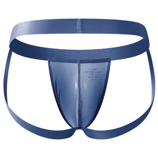 Yuzhi Men's Underwear Double Butt Elastic U-convex Sexy Breathable Quick-drying Dry Butt Lifting Thong Ice Silk Mesh Seamless Passion Black (Ultra Thin Breathable Double Butt) M Recommended 110-130 Jin Jin equals 0.5 kg