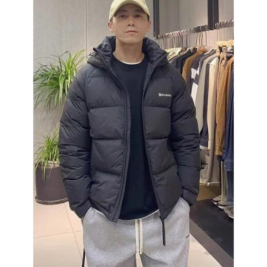 Semir Winter Thickened Hooded Stand Collar Cotton Jacket Men's 2025 New Warm Bread Jacket Men's Black Counter Quality L 80-100Jin Jin is equal to 0.5 kg