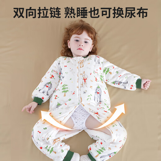 Antarctic Baby Split Leg Constant Temperature Sleeping Bag Autumn and Winter Large Children Anti-Kick Quilt Baby Home Clothes Bamboo Cotton Pajamas 120 Sizes