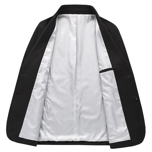 BOSS casual blazer men's spring and autumn high-end brand brushed men's suit single-piece top single suit no ironing black L 175