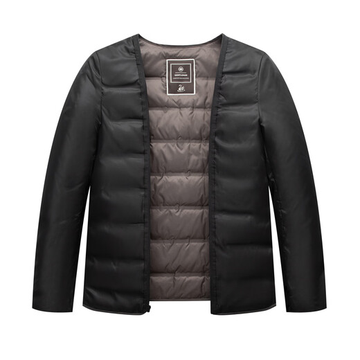 Hengyuanxiang Wool Jacket Men's Short Thick Warm Double-sided Wool Cashmere Jacket Winter Middle-aged and Elderly Dad's Wool Jacket Dark Blue Removable Long-Sleeved Down Liner XL (180)