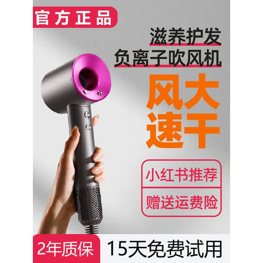 Leifen upgraded version National 3C certification丨5 billion negative ion hair care official flagship high-speed hair care negative ion hair dryer for home use 2025 Leifen leafless hair dryer high-grade gray-single nozzle 1.8 meters + hanger