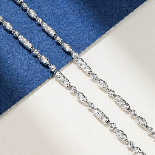 Saphire platinum necklace for men PT950 platinum carving olive fashionable and elegant platinum necklace as a birthday gift for boyfriend, about 20.65 grams, about 50cm