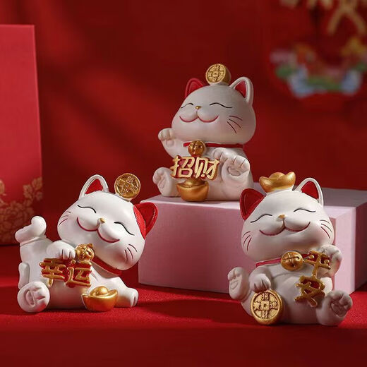 Creative tea pet tea table decorations creative lucky cat decorations mood stabilizing artifact decoration desktop small decorations national trend lucky cat - 4-piece set