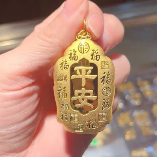 Junmin high quality Vietnamese sand gold plated 24K gold safe and sound Buddha head pendant for men and women, big day necklace, gold S