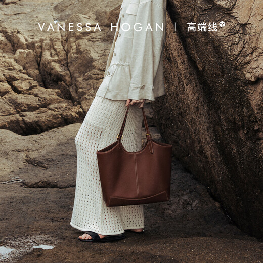 VANESSA HOGAN VH Women's Bag New Year's Gift Kite Tote Bag Lightweight Large Capacity Commuting Top Layer Vegetable Tanned Cowhide Shoulder Bag