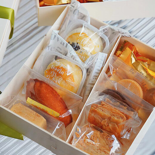 He Jiagong Festival Food Gift Box Wooden Box Snowskin Mooncake Egg Yolk Pastry Packing Box Cookie Box Disposable Baking Packaging Box S240C Wooden Box + Wooden Cover + Wooden Rails * 3/10 Sets Factory Direct Sales Can Be Customized