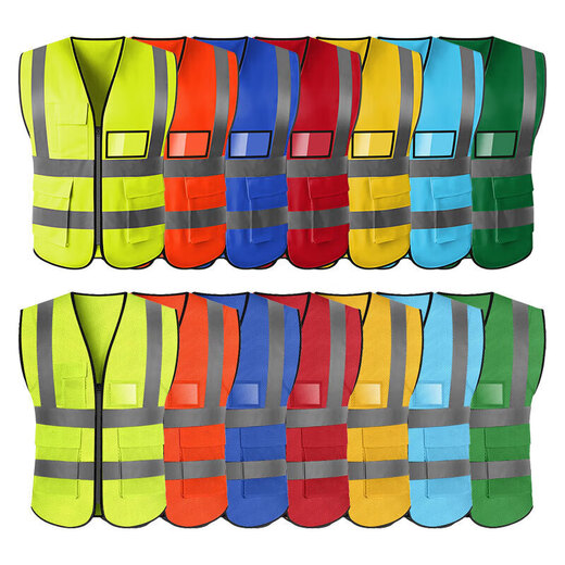 Lightweight vest construction site winter breathable safety and sanitation clothing traffic Meituan fluorescent yellow cycling jacket swallowtail style (fluorescent yellow) L