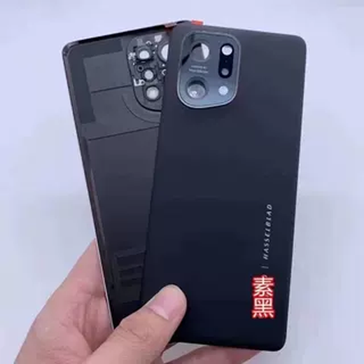 Suitable for OPPO Findx5 original back cover frosted glass rear screen disassembly battery cover Find X5 glossy glass (plain black) single back cover + free waterproof glue + workmanship