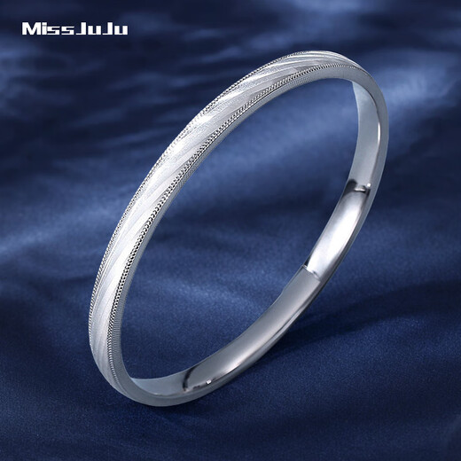 Miss JuJu pt950 platinum fantasy cat eye bracelet for women platinum colorful brushed round bracelet Free engraving, ghostwriting greeting cards, please contact online customer service for details