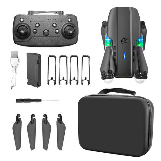 E88 drone 8K long endurance high-definition aerial photography quadcopter aircraft model children's remote control aircraft toy E88D black single camera (light version three electric version (three body batteries