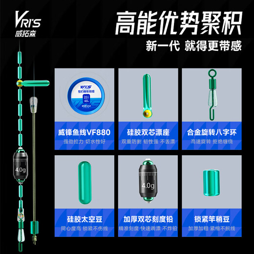 Weituosen high-end competitive invisible line product main line group complete set of fishing line main line tied black pit large object line group 4.5m super pulling force 3 rolls No. 1.0