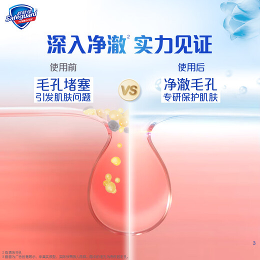 Safeguard Healthy Beauty Shower Gel Little Blue Bottle Lily of the Valley Fragrance 570g Moisturizing and Tender Shower Lotion for Medium to Dry Skin