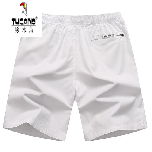 
Woodpecker (TUCANO) pure white shorts men's summer pure cotton outer wear trousers running casual 5-minute half-piece pants trendy 9227 dark blue pocket with zipper L 100-130Jin [Jin equals 0.5 kg]