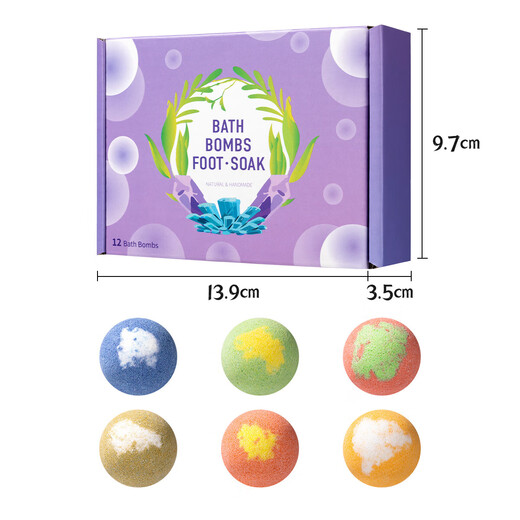Essential oil foot soaking ball set gift box foot bath pills for warm foot massage shop sweating foot soaking pills 20g*12 pieces Essential oil foot soaking ball set box 20g*12 pieces *1 set