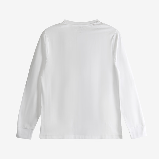 Polo Ralph Lauren Boys Jersey Long Sleeve Cotton Knitted Henley Polo Shirt 323920002005 005 White XL