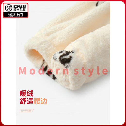 FENTENGG chaise velvet pajamas for men and women winter new type A home wear casual hooded plus velvet thickened couple set women's Yunxing XL